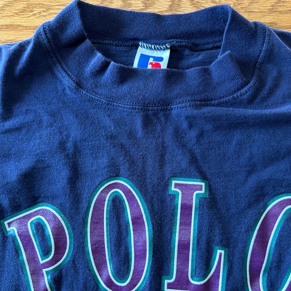 Vintage Russell Athletic Blue Long Sleeve Shirt Polo International - Picture 4 of 6